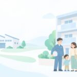 家族と住める寮付きの仕事を探したいをイメージしたイラスト
