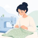 ファスナー付けと開閉確認をイメージしたイラスト
