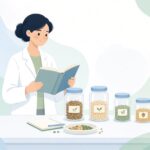 飼料分析の専門書をイメージしたイラスト