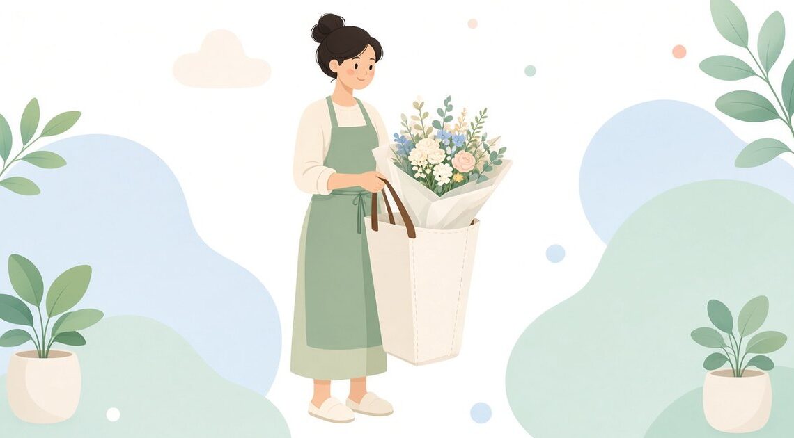花屋の配達用フラワーバッグ|花束の収納幅・底面形状とおすすめ