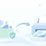 前と同じチラシをまた刷りたいをイメージしたイラスト