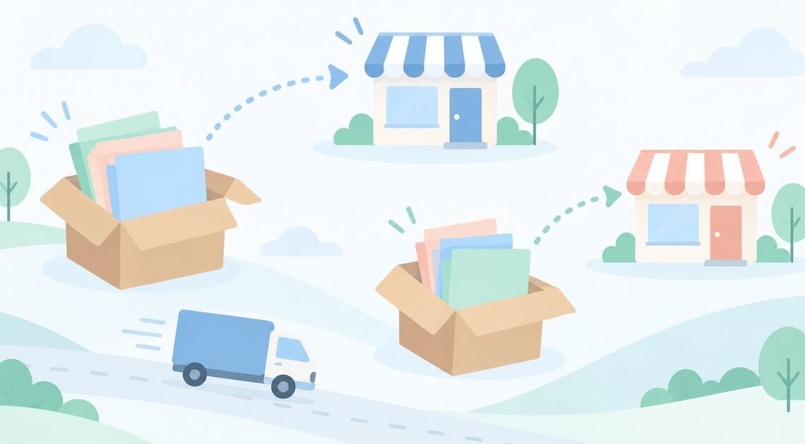 チラシを店舗ごとに分けて届けたい?分納で注文する方法と費用