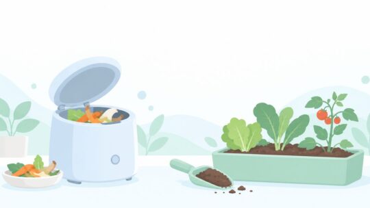 生ごみ処理機で堆肥を作って家庭菜園に使う