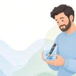 万年筆用洗浄液をイメージしたイラスト