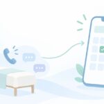 電話やDMの予約対応で手が止まるをイメージしたイラスト
