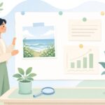 自由研究のまとめをイメージしたイラスト