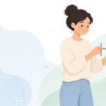 Tハンドル六角レンチで家具を組み立てる職人の様子をイメージしたイラスト
