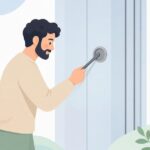 襖用引手外しをイメージしたイラスト
