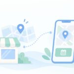 Googleマップから予約を受けたいをイメージしたイラスト
