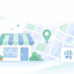 Googleマップで自分の店が出てこないをイメージしたイラスト
