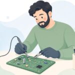 はんだ付け用放熱クリップをイメージしたイラスト