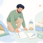 共有荷物の分担確認をイメージしたイラスト