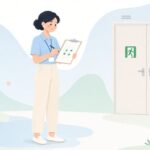 誘導担当と出口配置の照合をイメージしたイラスト