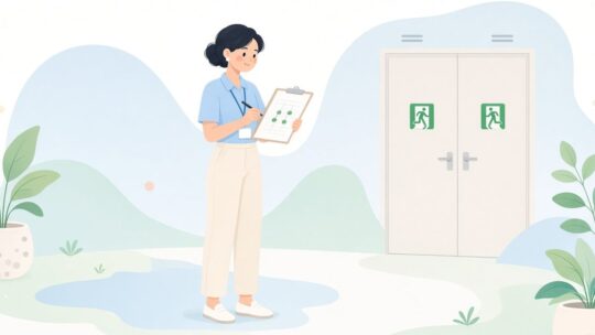 誘導担当の出口と配置先の出口を照合して出口が違う人だけ出す