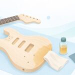 ギターキットの塗装は難しいをイメージしたイラスト
