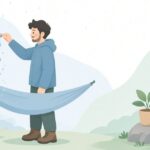 ハンモックにドリップリングを付ける様子をイメージしたイラスト