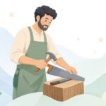 手鋸のアサリ出しをイメージしたイラスト