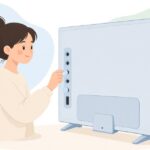 HDMIポートに防塵キャップを付ける様子をイメージしたイラスト