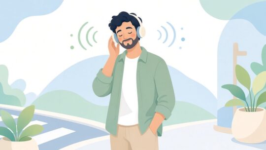ヘッドホンの外音取り込みへ切り替える
