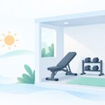 広島で人に会わない個室ジムを探したいをイメージしたイラスト