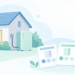 停電に備えて蓄電池を付けたいをイメージしたイラスト