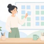 週の作業整理をイメージしたイラスト