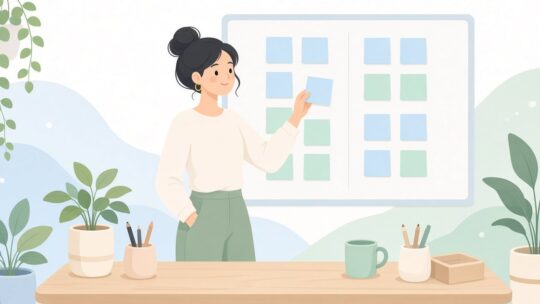 在宅の終わった仕事と残った仕事を週の表に分ける