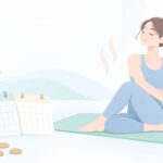 ホットヨガは3ヶ月でいくらをイメージしたイラスト
