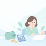 家計のやりくりが苦しいをイメージしたイラスト