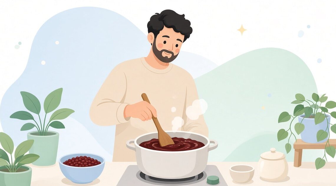 小豆から粒あんを作る方法と煮詰め加減のポイント