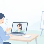 社内研修の講師を任されたをイメージしたイラスト