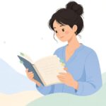 索引と本文ページの照合をイメージしたイラスト
