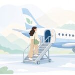 地方路線の小型機に乗り込む様子をイメージしたイラスト