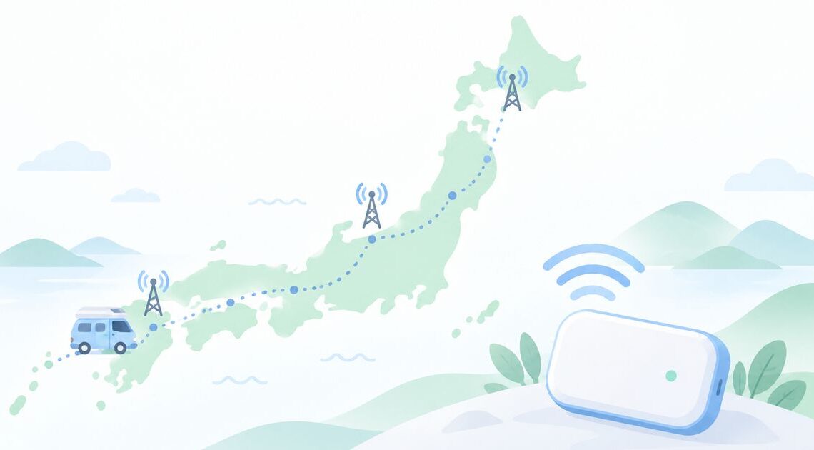 日本一周のネットはどうする?3社の電波を使えるWiFiで旅する方法