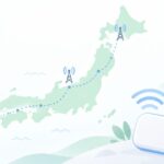 日本一周のネットはどうするをイメージしたイラスト