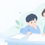 中学受験の国語、記述が書けないをイメージしたイラスト
