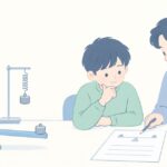 中学受験の理科、計算問題が苦手をイメージしたイラスト