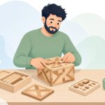 からくり箱を作る様子をイメージしたイラスト