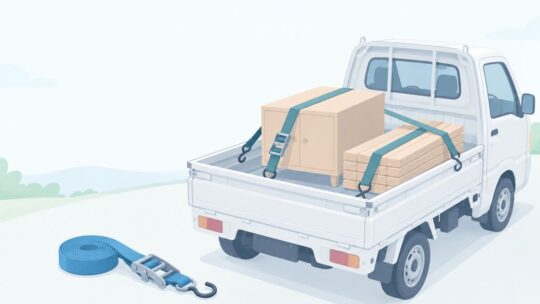 軽トラの荷物が動かないか不安？ベルトでしっかり固定する方法