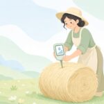 牧草水分計をイメージしたイラスト