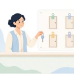鍵と部屋の照合をイメージしたイラスト