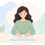キーボードのホームポジションをイメージしたイラスト