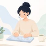 テンキーの確認をイメージしたイラスト