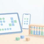 小学生の計算を家で学ばせたいをイメージしたイラスト
