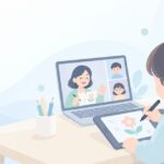 子どもがイラストを習いたいをイメージしたイラスト