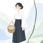 弓道の弦巻をイメージしたイラスト