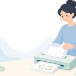 ラミネーター用キャリアシートをイメージしたイラスト