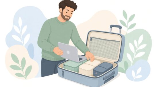 ノートパソコンの出張持ち運びと荷物整理のやり方