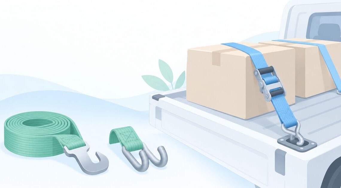 ラッシングベルトはどのフック?荷台に合うタイプの選び方