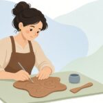 レザークラフトのモデラをイメージしたイラスト
